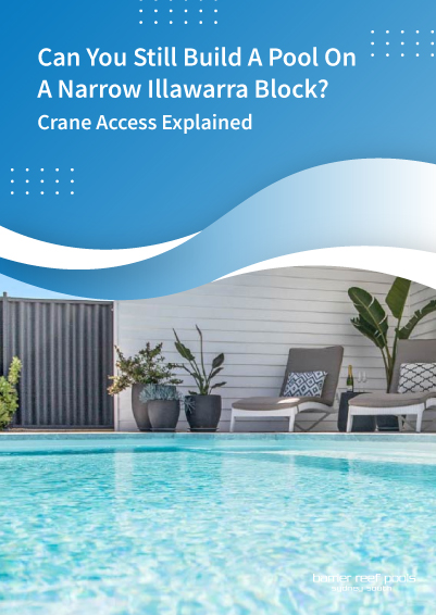 Fibreglass pool installed on a narrow Illawarra block