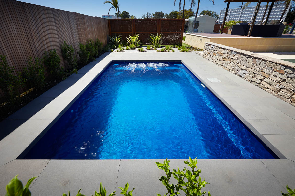 Fibreglass pool with saltwater system Sydney